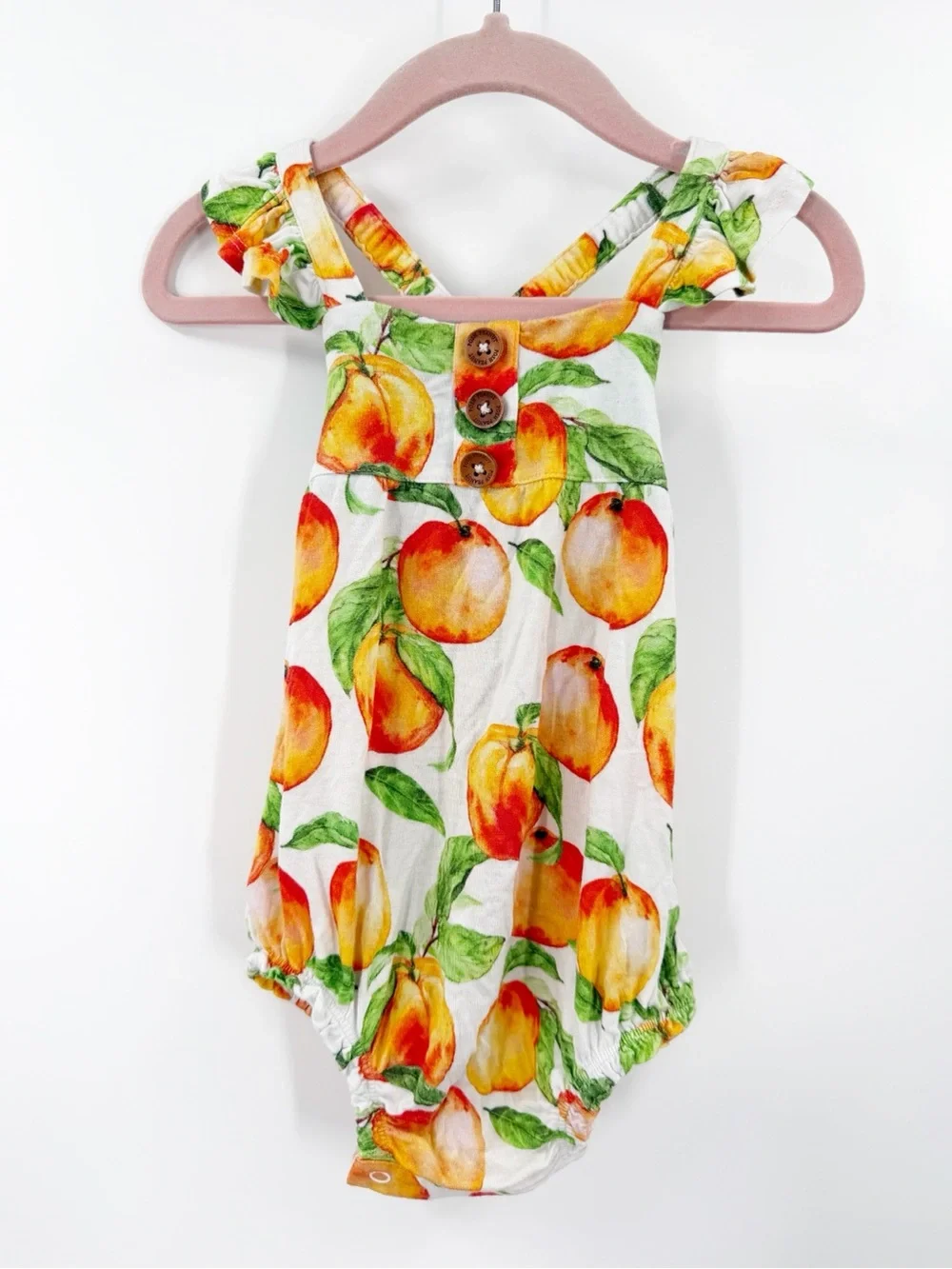 Posh Peanut Peach Bubble Romper